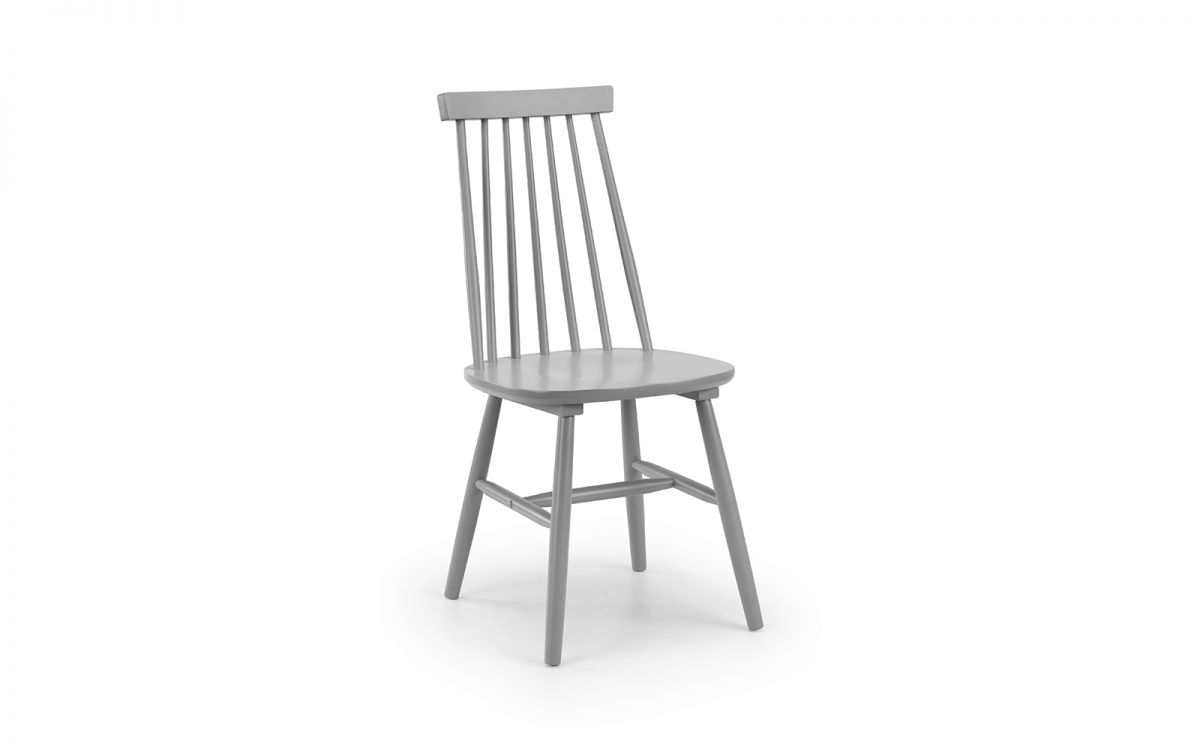 Alassio Spindle Back Dining Chair - Grey | Classic Style Meets Contemporary Charm (Free Nationwide Delivery in 3-5 Weeks)