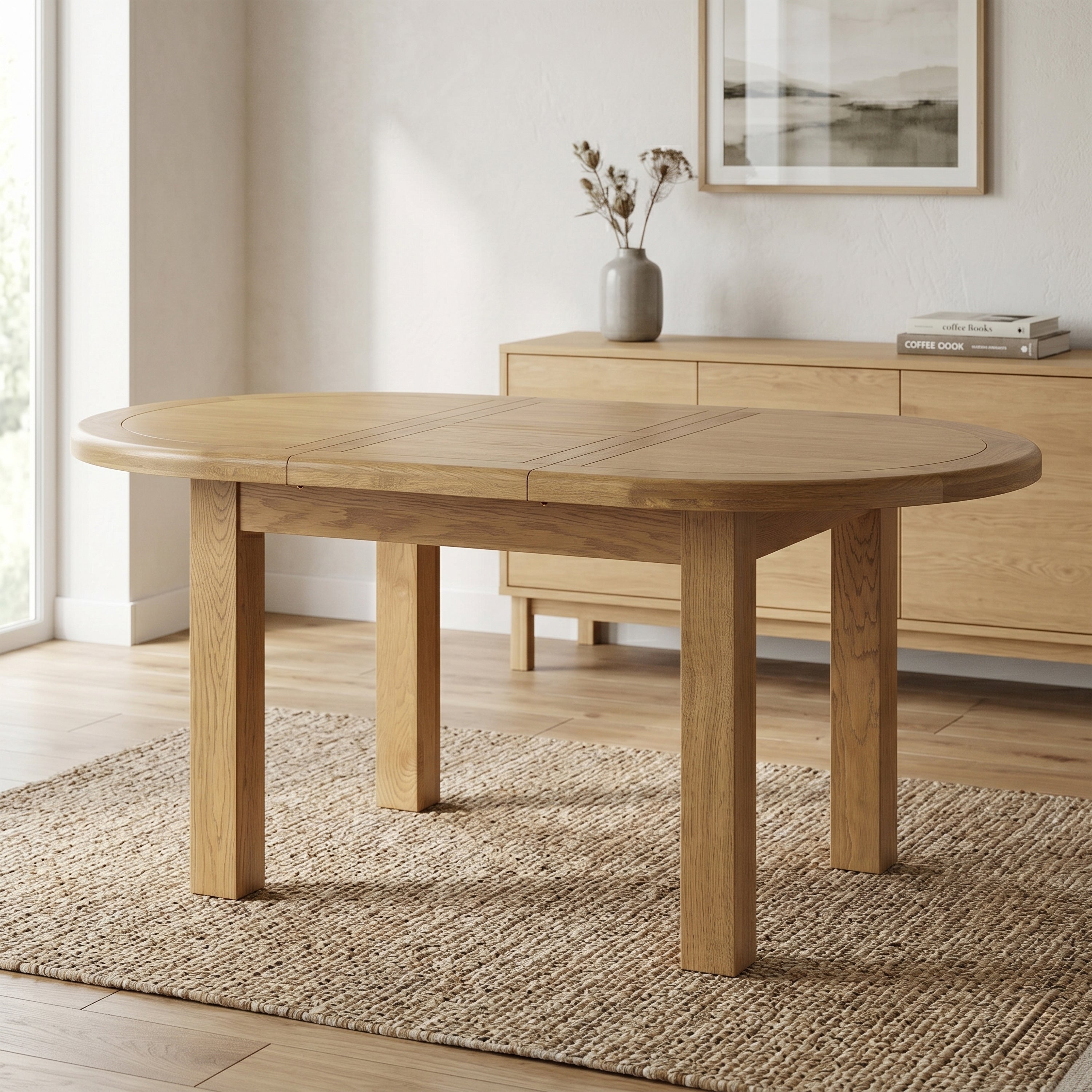 Dorchester Oak 120-160cm Oval Extension Table