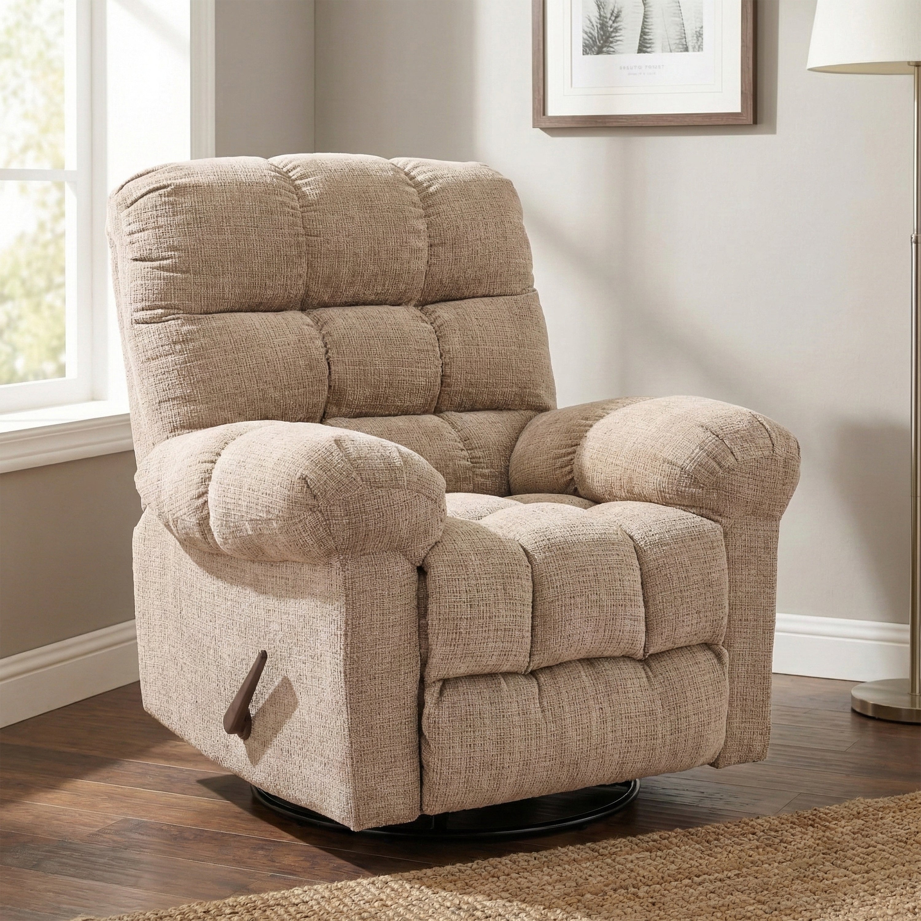 Cloud Swivel Chair Beige