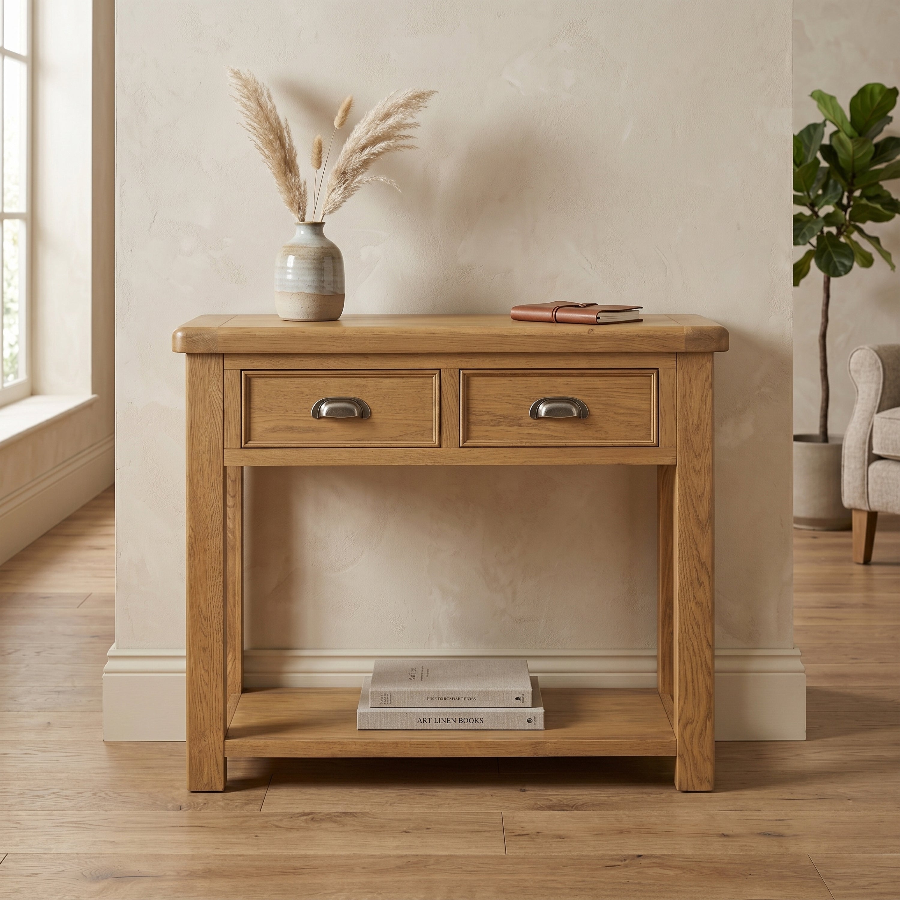 Dorchester Oak 2 Drawer console