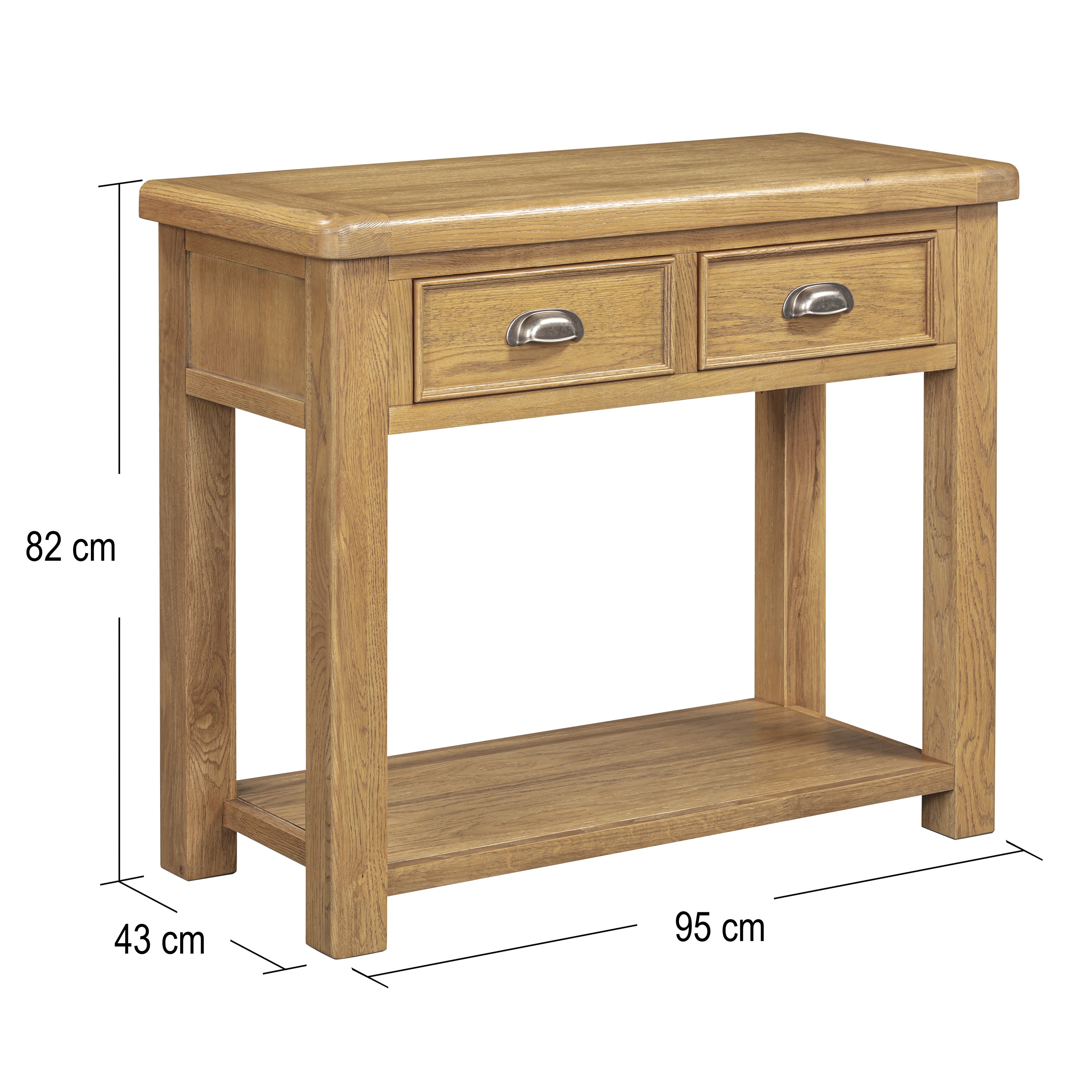 Dorchester Oak 2 Drawer console