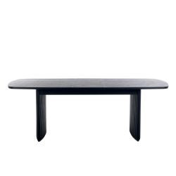 Louis Black Fluted Extending Dining Table: A Statement of Dining Sophistication by Homeline Furniture (Free Nationwide Delivery in 3-5 Weeks)