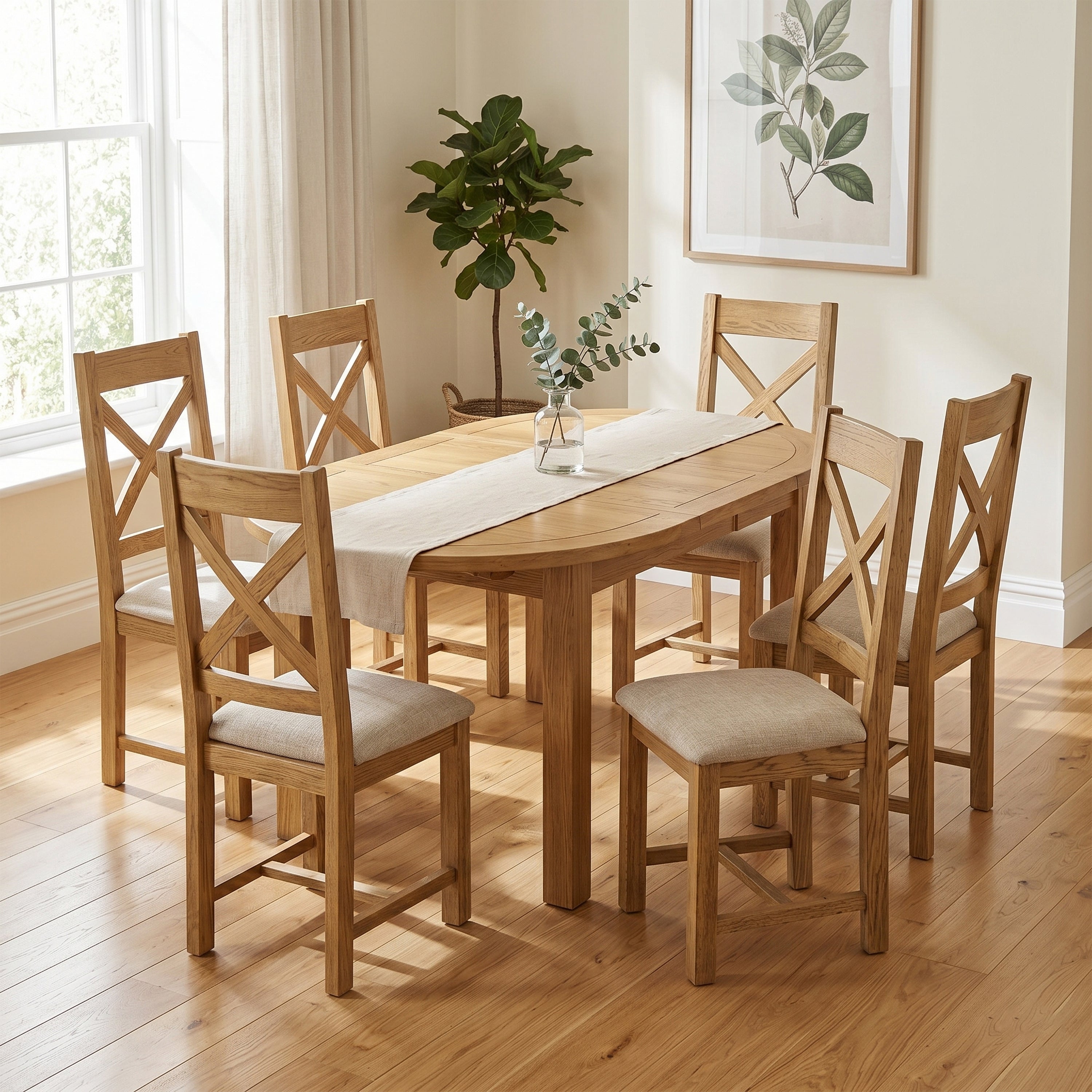 Dorchester Oak 160cm Dining Set