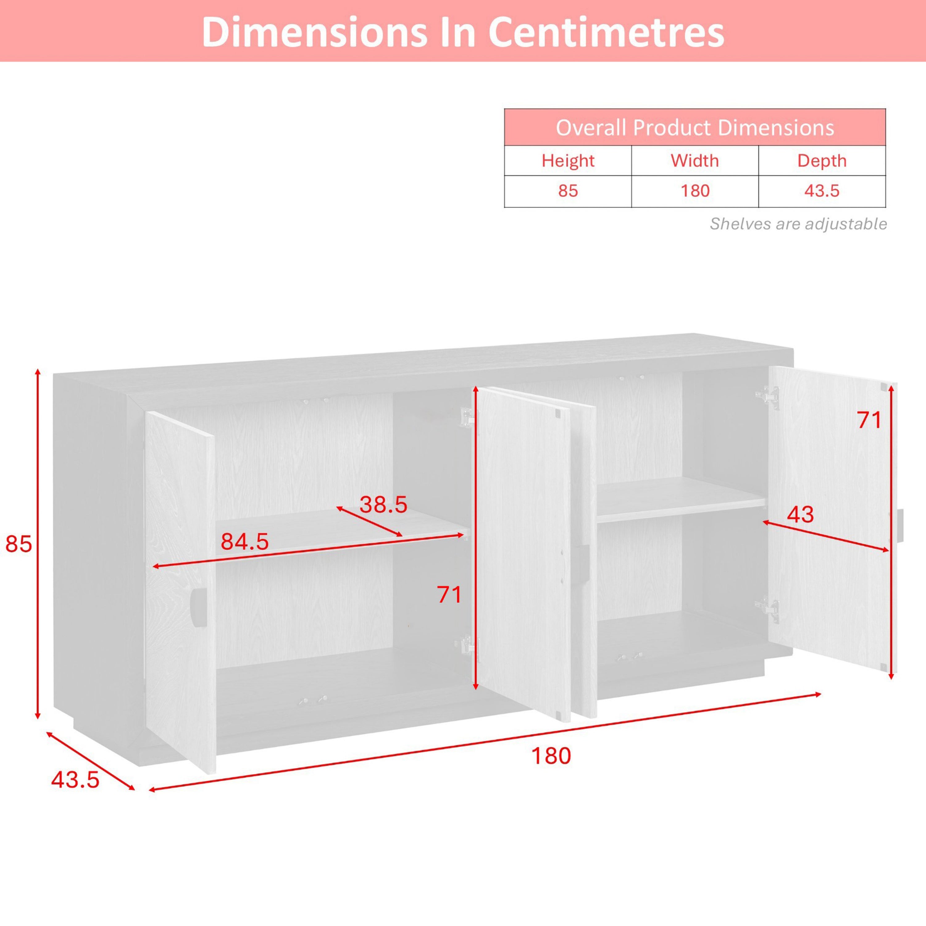 Marseille Sideboard 4 Door