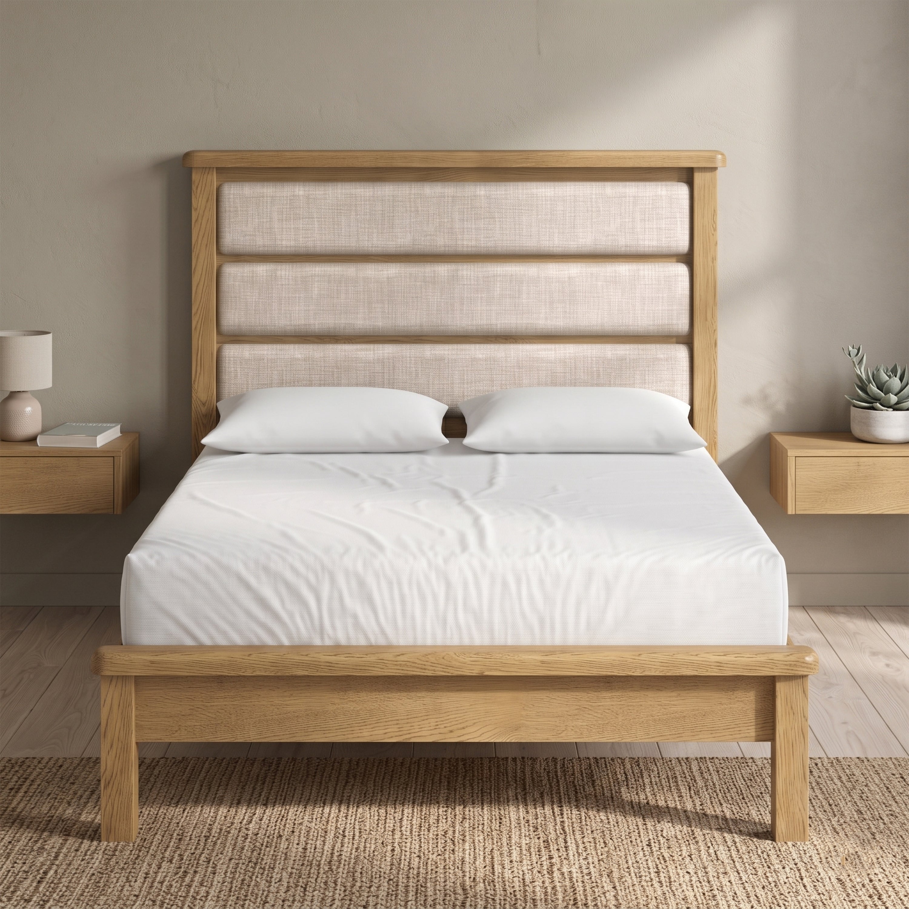Dorchester Oak 4'6 Low End Bed