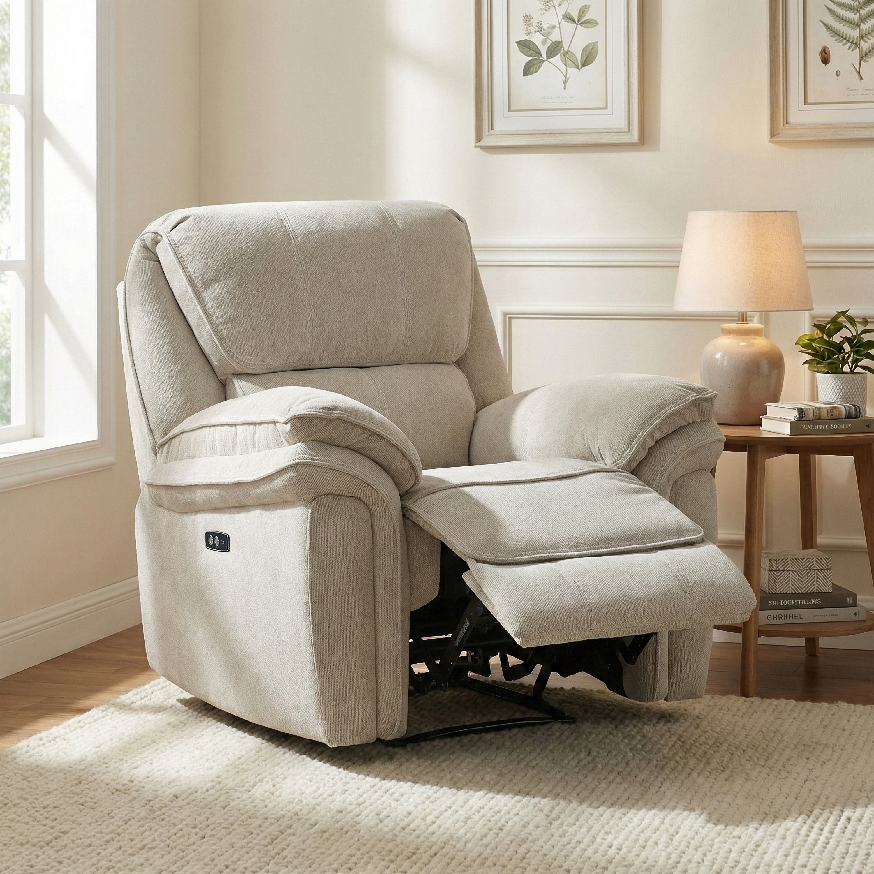 Westbury Chair Electric Recliner Beige