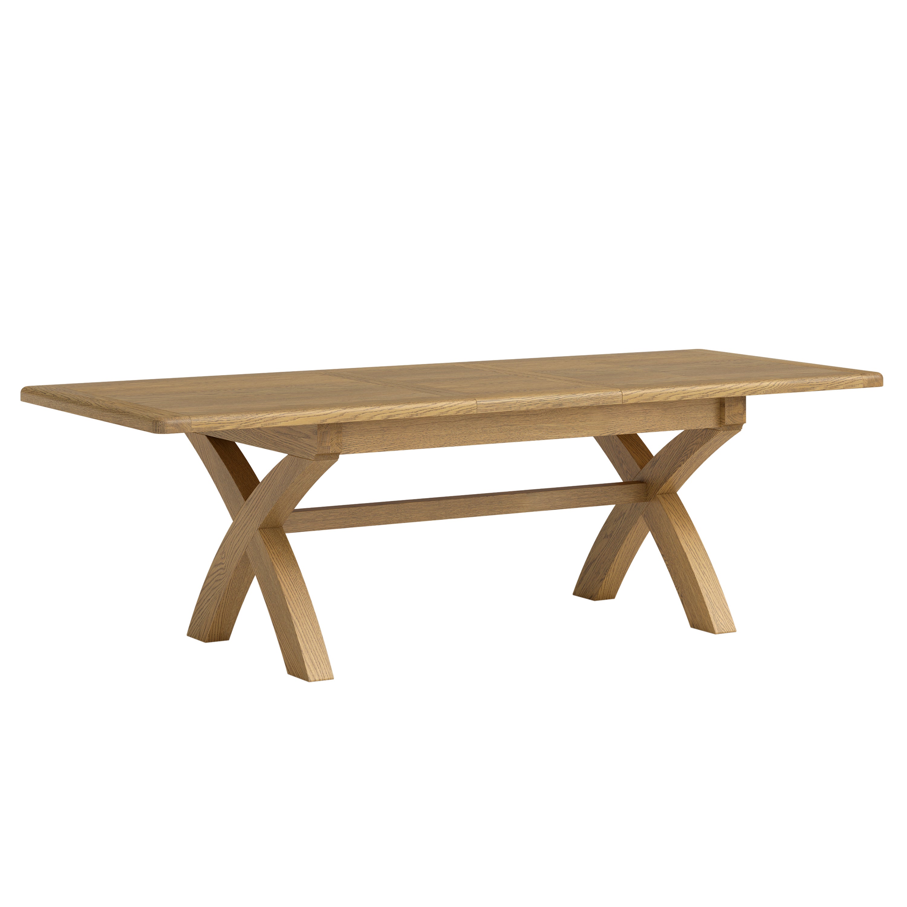 Dorchester Oak Cross Leg Dining Table 200cm Extension