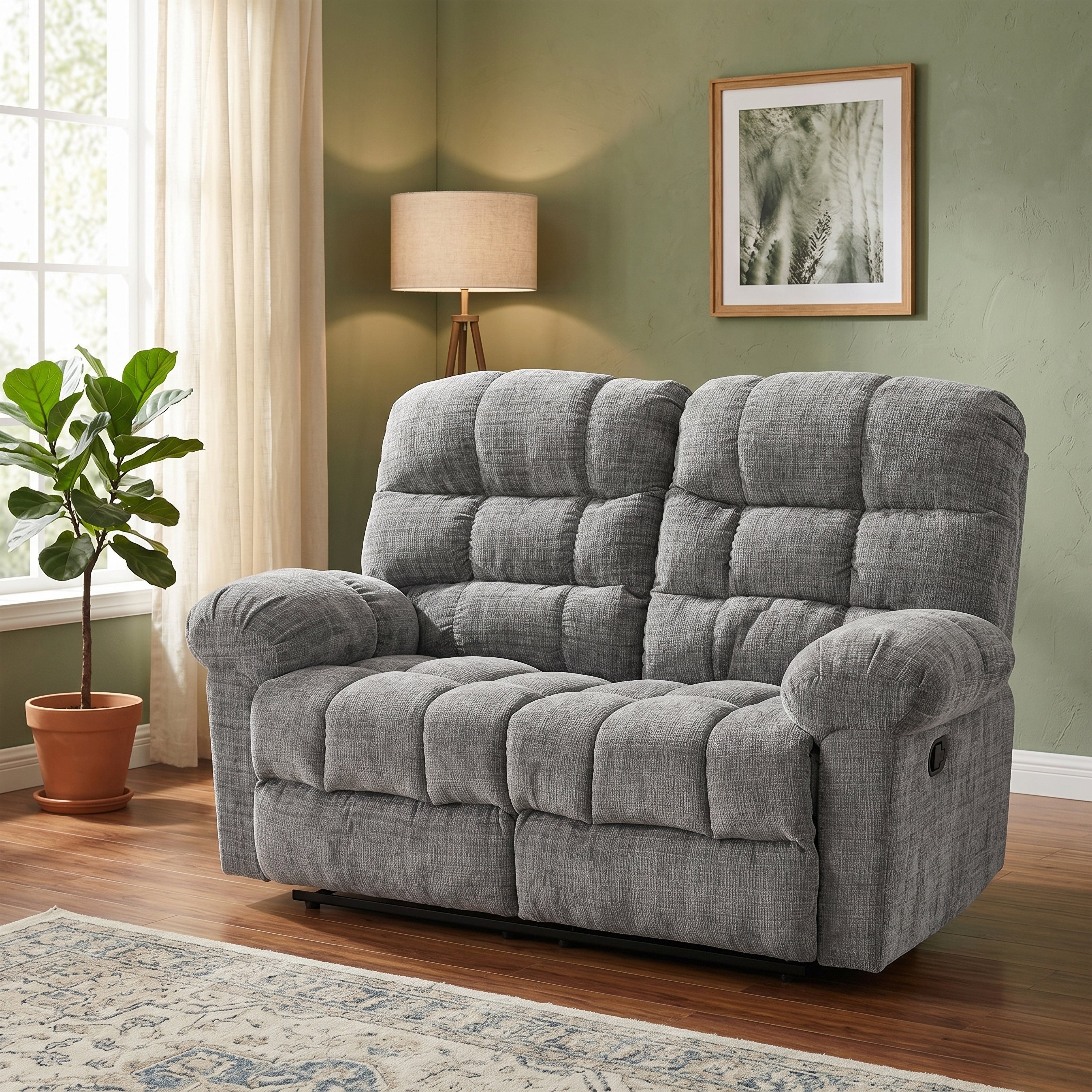 Cloud 2 Seater Recliner Graphite