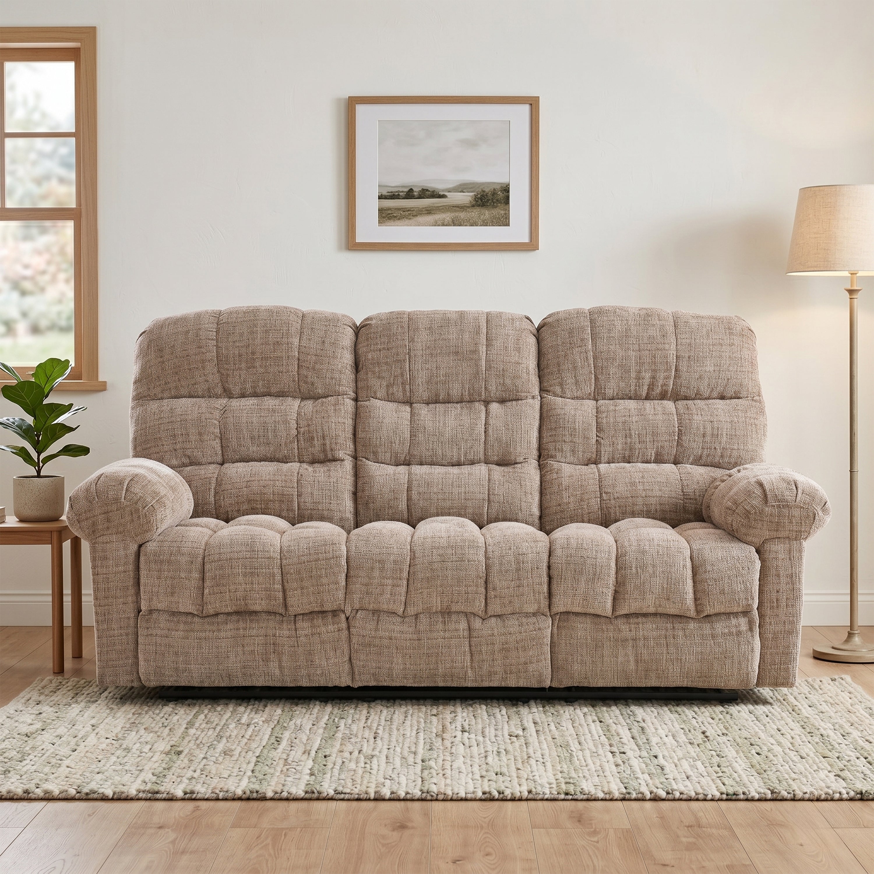 Cloud 3 Seater Recliner Beige