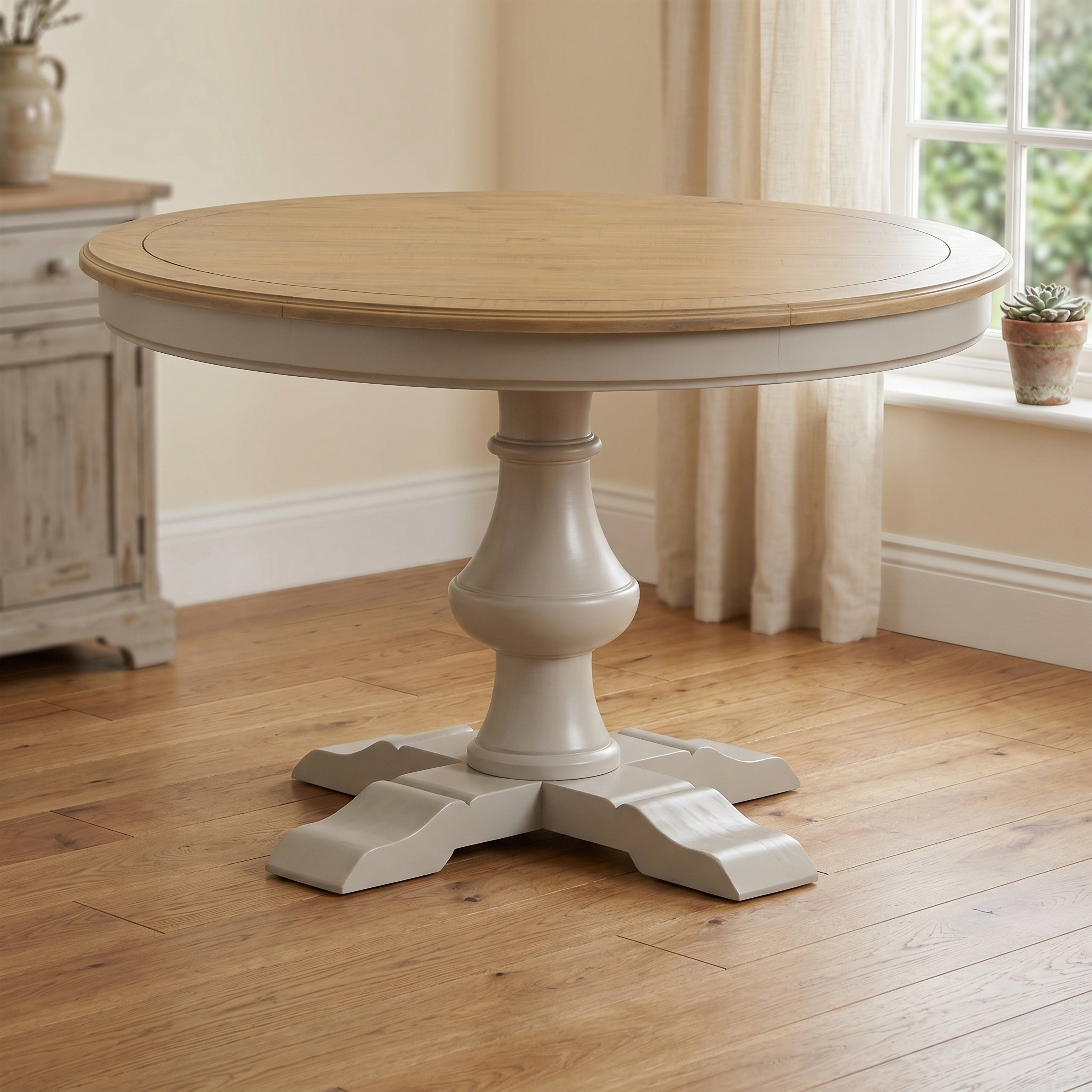 Chateau Painted Round 120cm fixed Dining Table