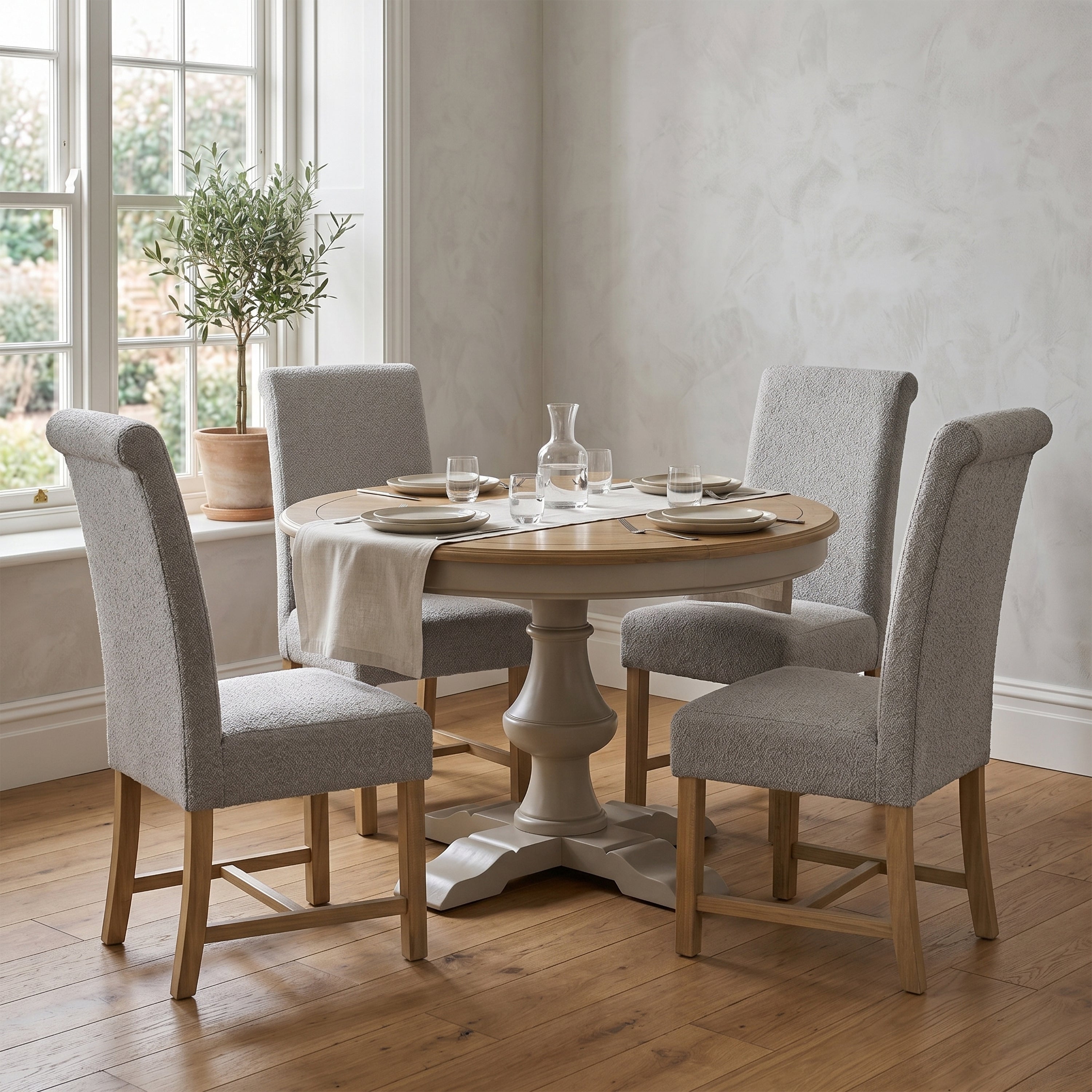 Chateau Painted Round 120cm fixed Dining Table