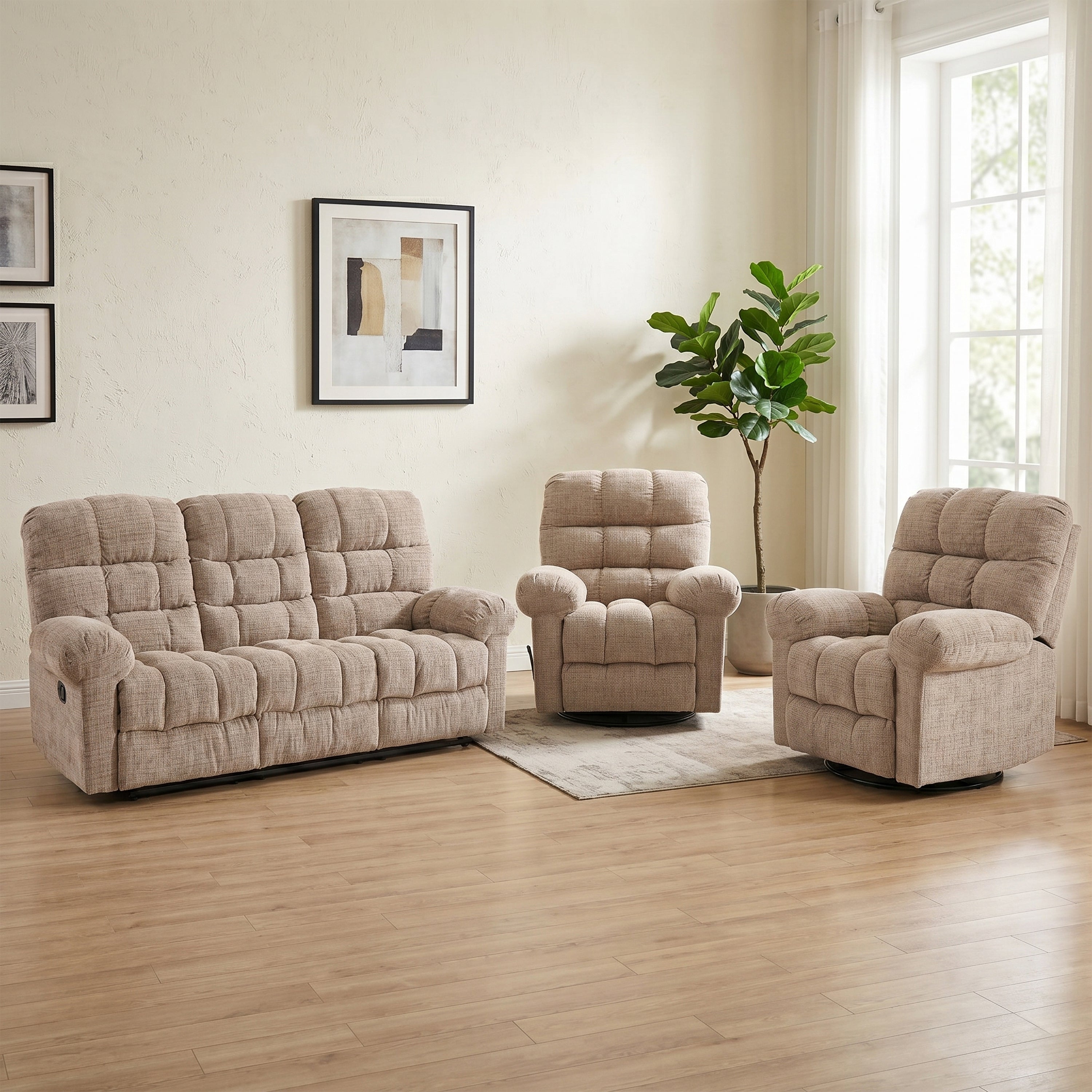 Cloud Recliner 3+1+1 Suite Beige
