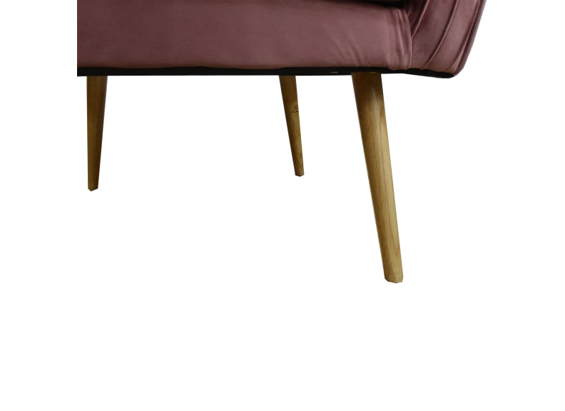 Luxurious Velvet Pink Occasional Chair - Model 19079