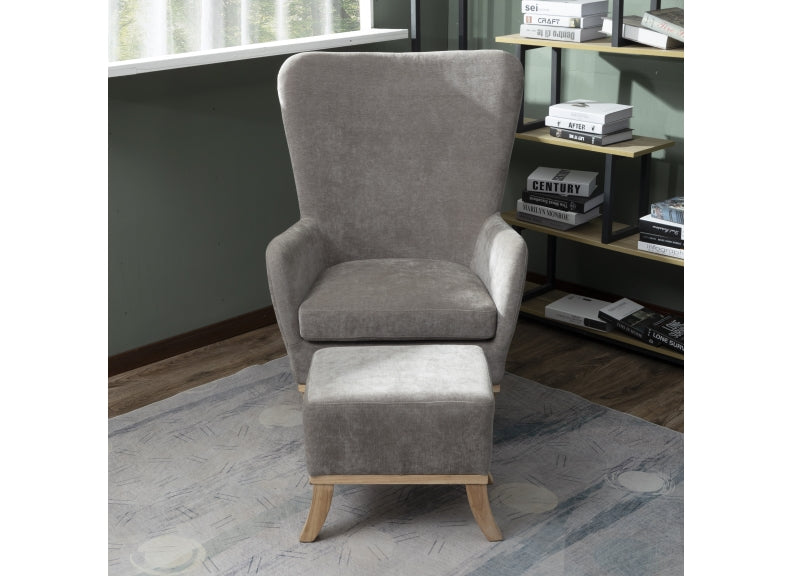 Occasional 1986 Occasional Chairs W/Footstools