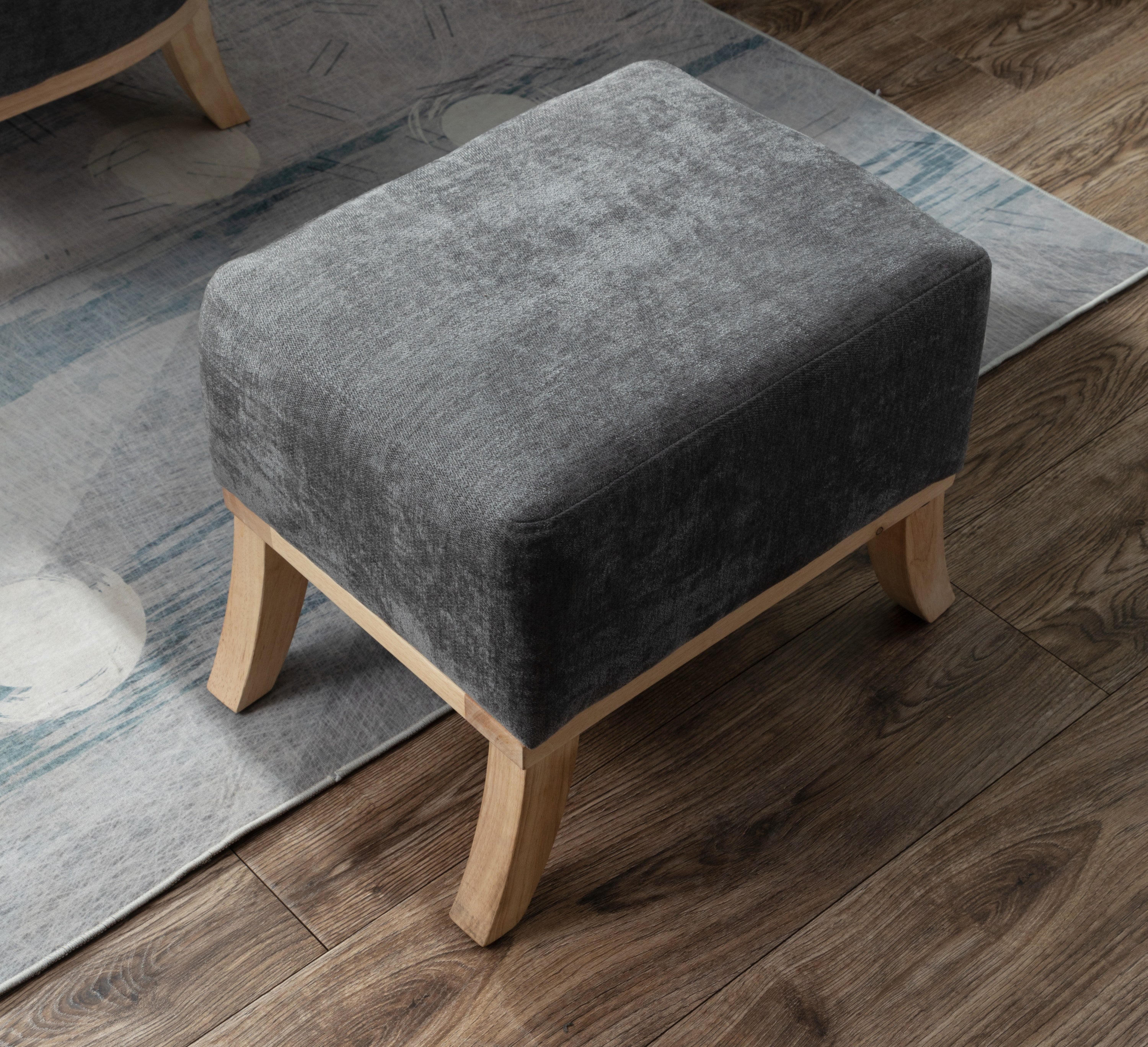 Chair + Footstool 1986 Dark Grey