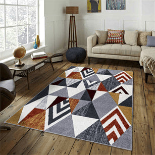Mason Rug 100 Grey Orange M 120 x 170 EXPRESS DELIVERY 3-5 DAYS