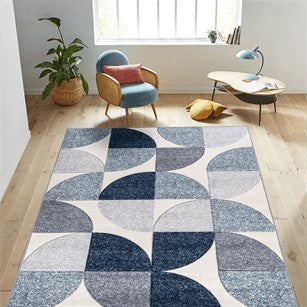 Mason Rug 105 in Grey Blue, Size 160x220 - Fast Delivery in 3-5 Days