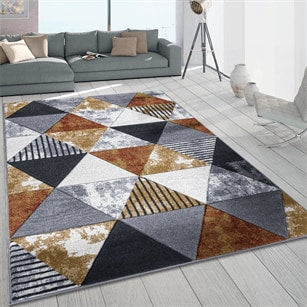 Mason Rug 109 Grey Orange L 160 x 220 EXPRESS DELIVERY 3-5 DAYS