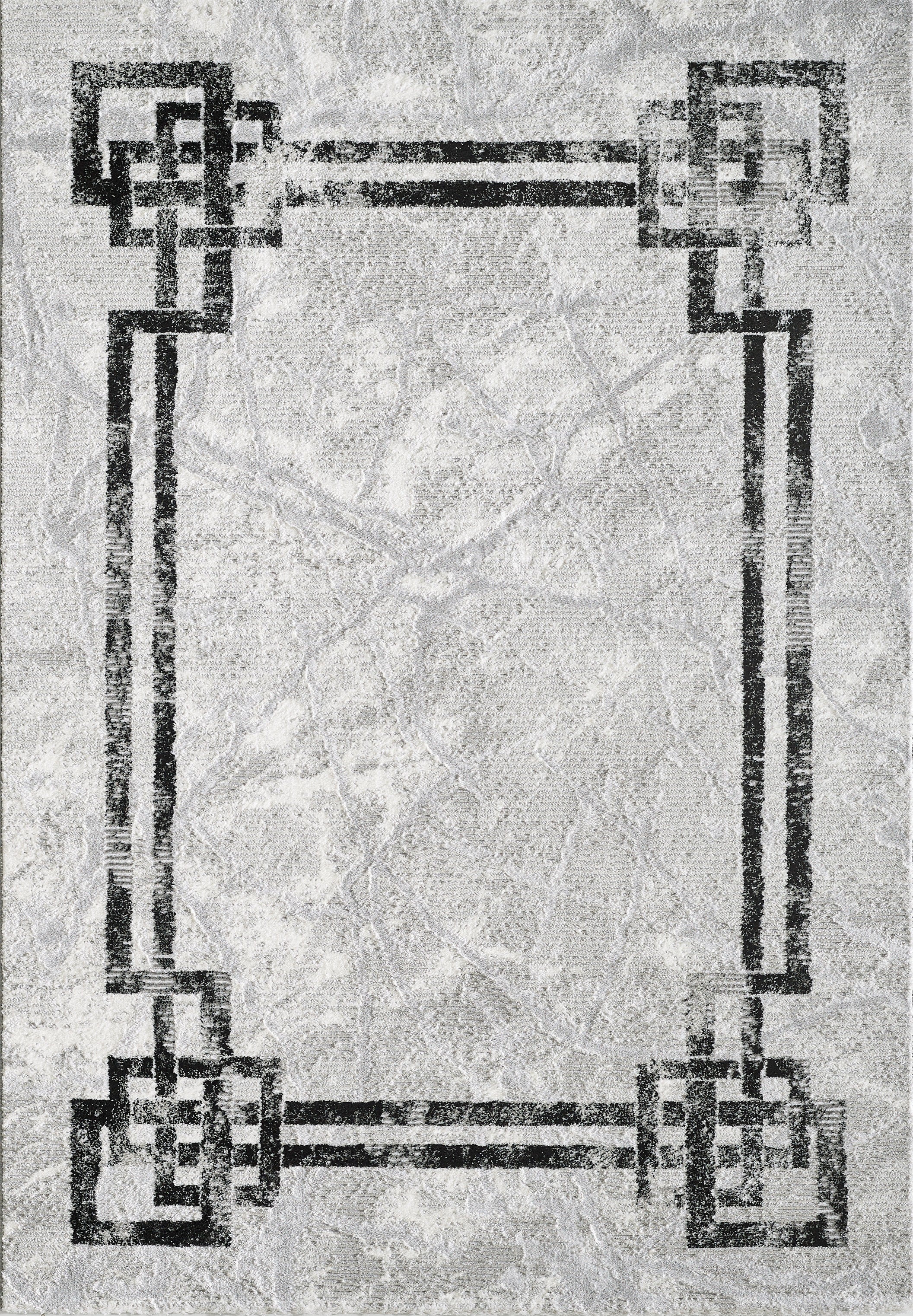 Alisa Rug Grey Black L 160 x 220 EXPRESS DELIVERY 3-5 DAYS