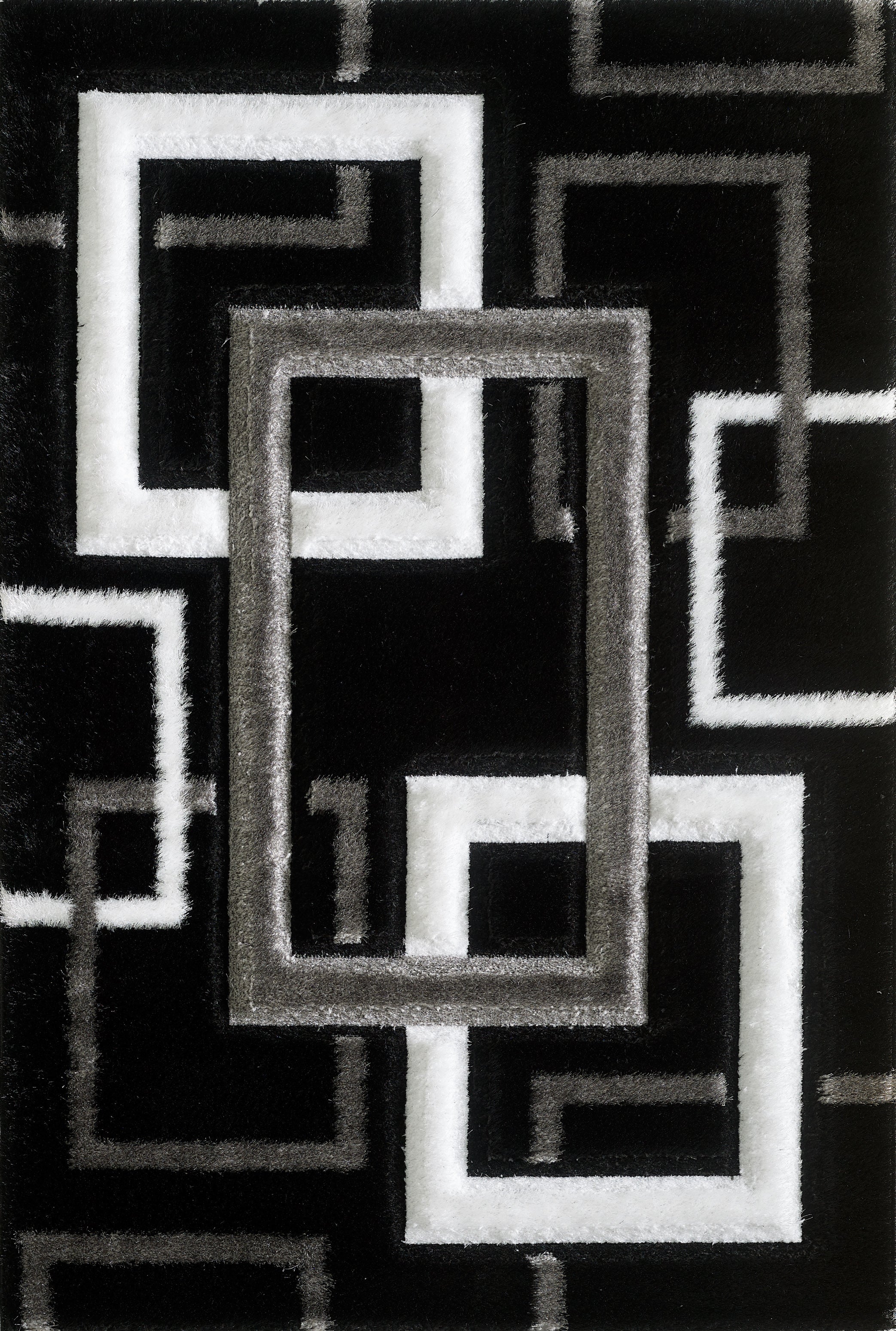 Mercury Rug Black Grey L 160 x 230 EXPRESS DELIVERY 3-5 DAYS