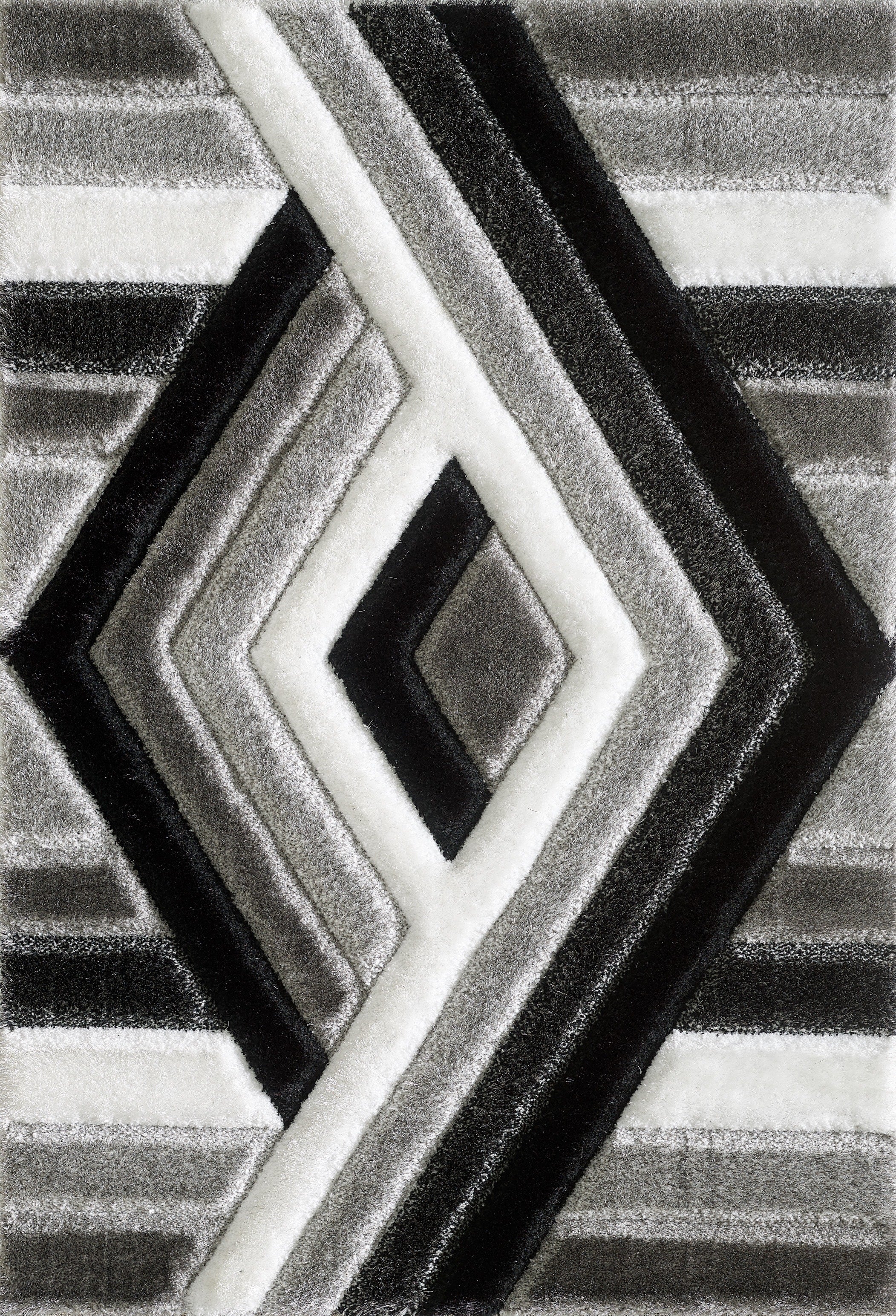 Saturn Rug Black Grey X Large Express Delivery 3-5 days