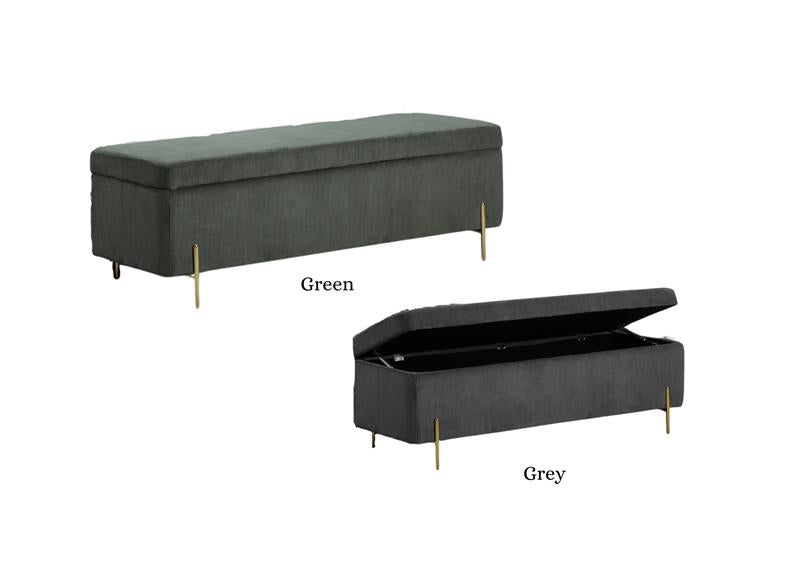 Waterford Grey Fabric Blanket Box – Upholstered Fabric Bedroom Storage With Lid