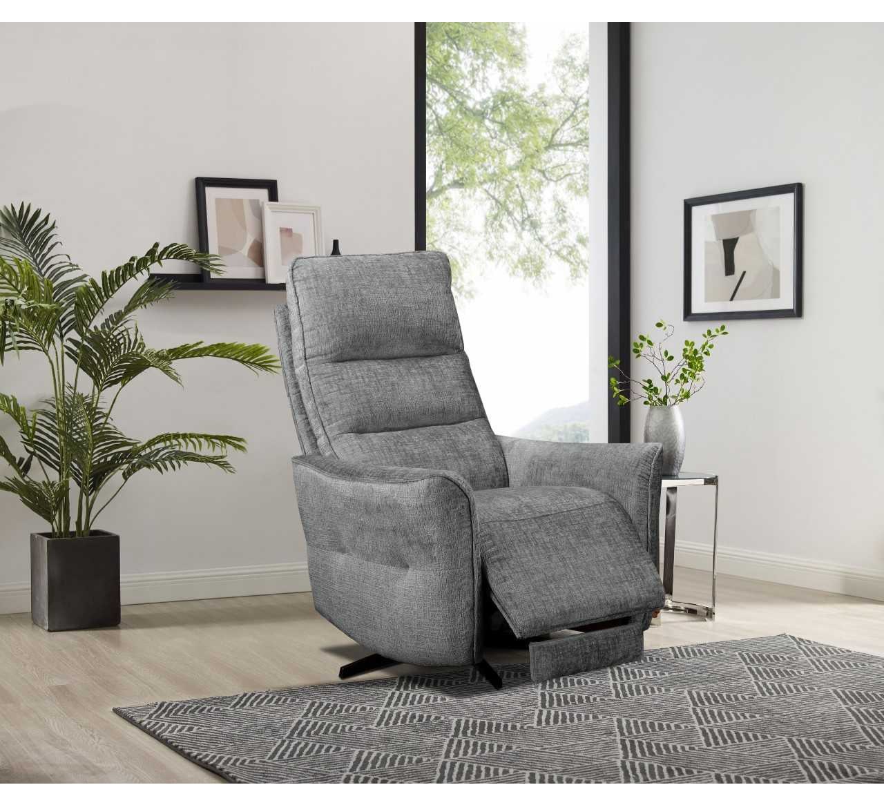 Sofia 3 Seater Recliner Sofa – Grey Fabric