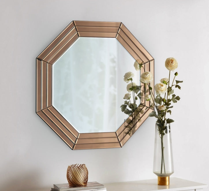 GD012 Octagonal Mirror – 60x60cm with Rose Gold Segments