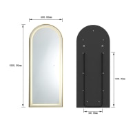 GD017 LED Mirror – Arched Design 150x60 cm with Colour-Changing Touch Switch