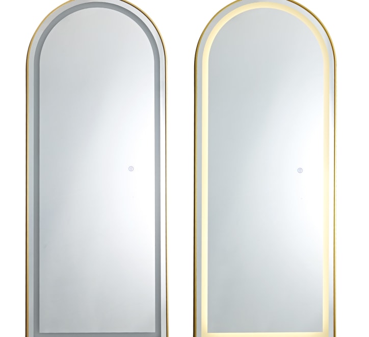 GD017 LED Mirror – Arched Design 150x60 cm with Colour-Changing Touch Switch