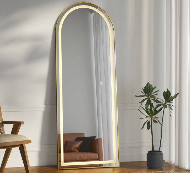 GD017 LED Mirror – Arched Design 150x60 cm with Colour-Changing Touch Switch