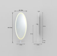 GD018 Oval Mirror – 150x60cm with LED & Bluetooth Speaker