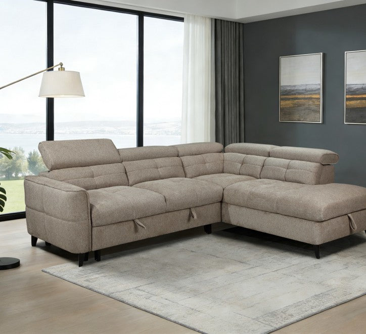 Sophie Corner Sofa Bed – Adjustable Headrests and Converts to Bed