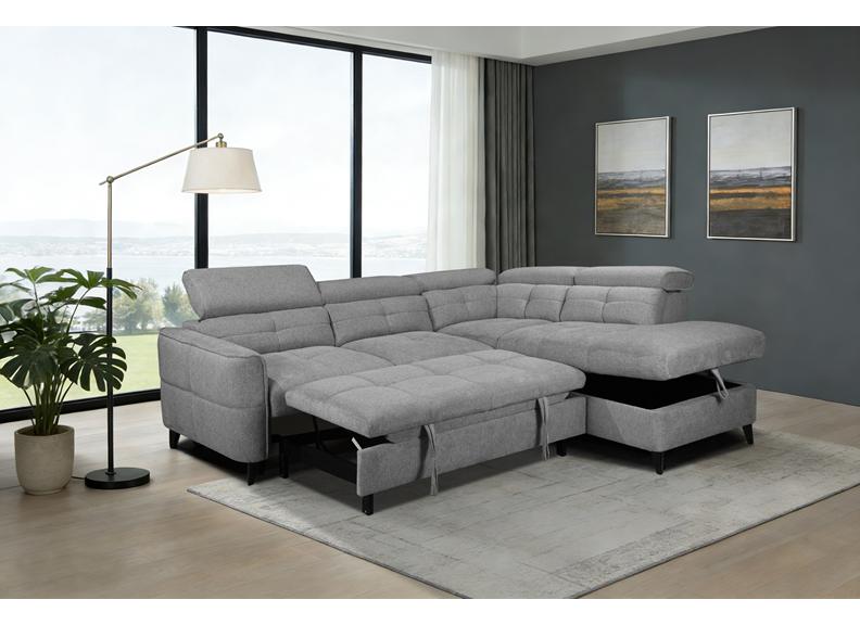 Samantha Corner Sofa/Sofa Bed In Grey