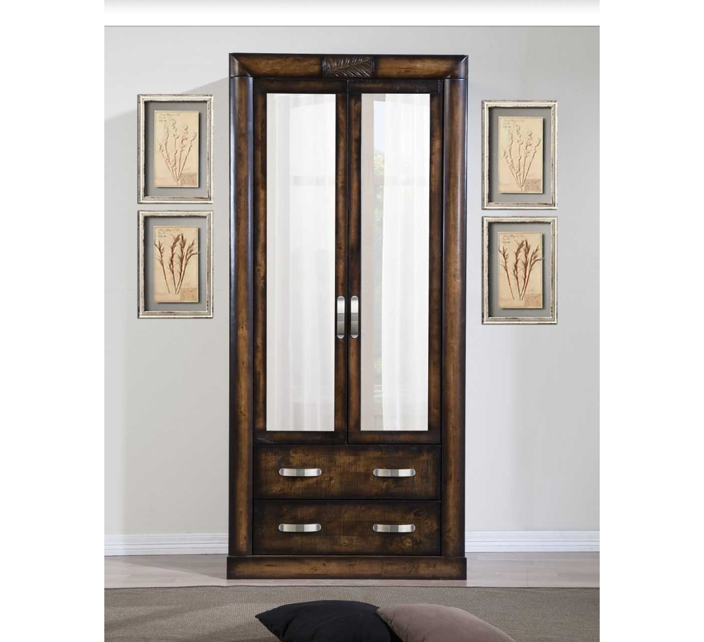 Paris Dark Wood Wardrobe – Solid Wood Bedroom Storage With Contemporary Finish