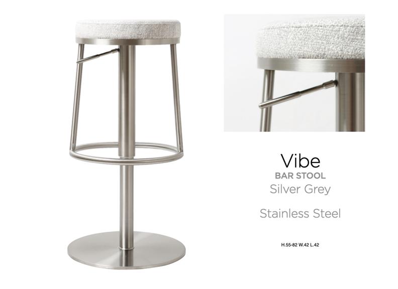 Vibe Silver Grey Stool
