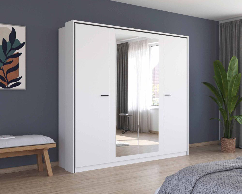 Zoey Wardrobe In Alpine white