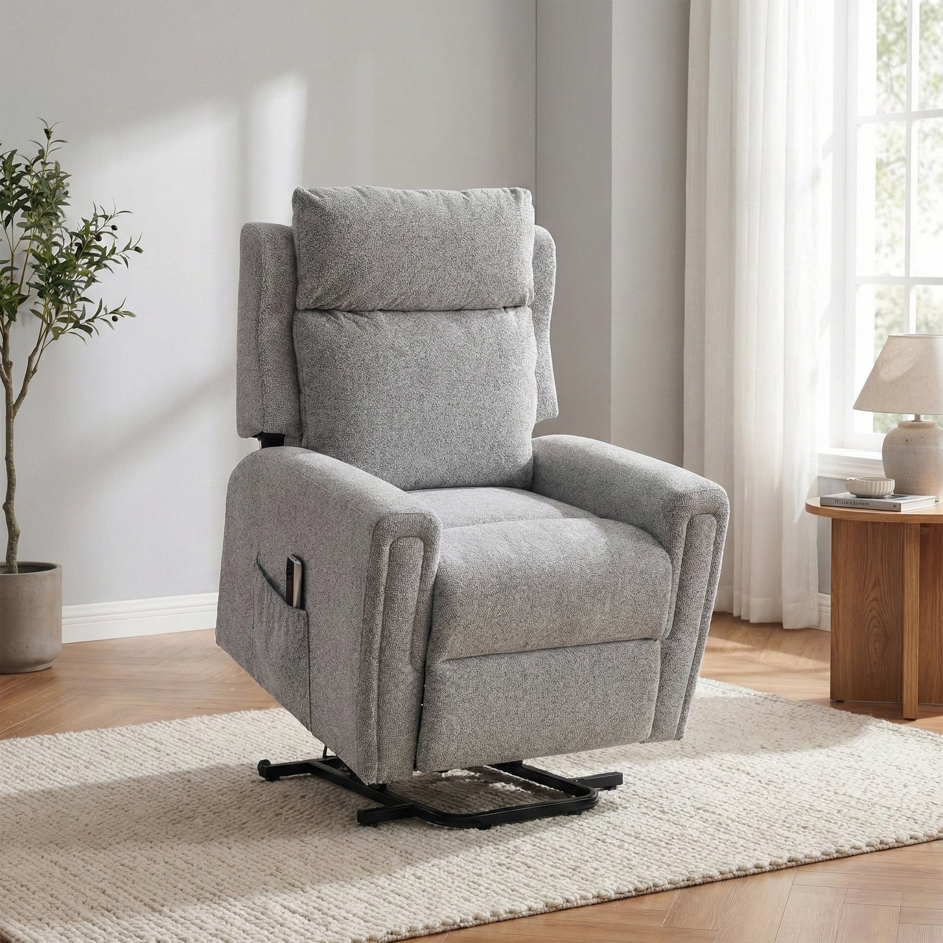 Mayfair Dual Motor Lift & Tilt Chair – Ash Fabric
