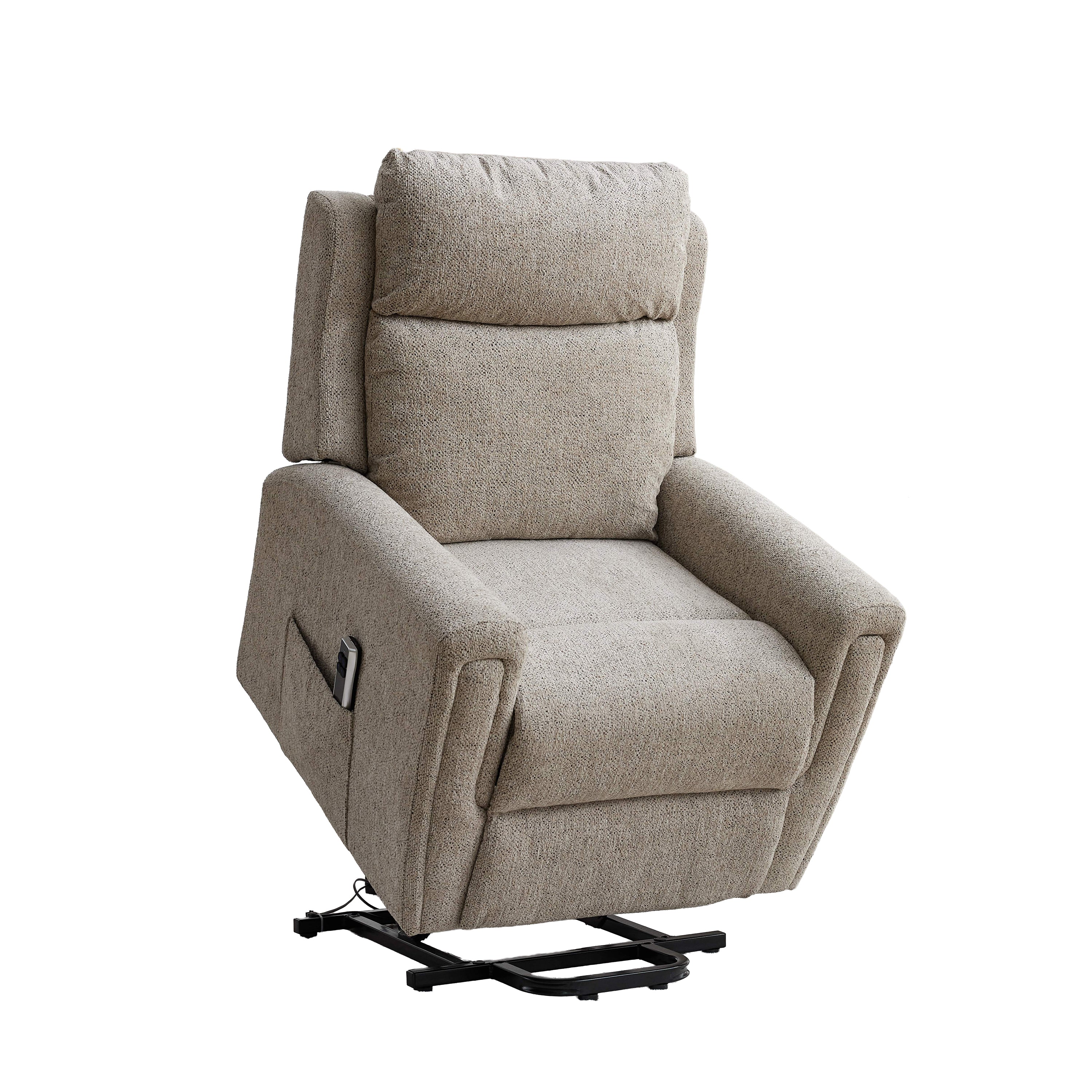Mayfair Dual Motor Lift & Tilt Chair – Beige Fabric