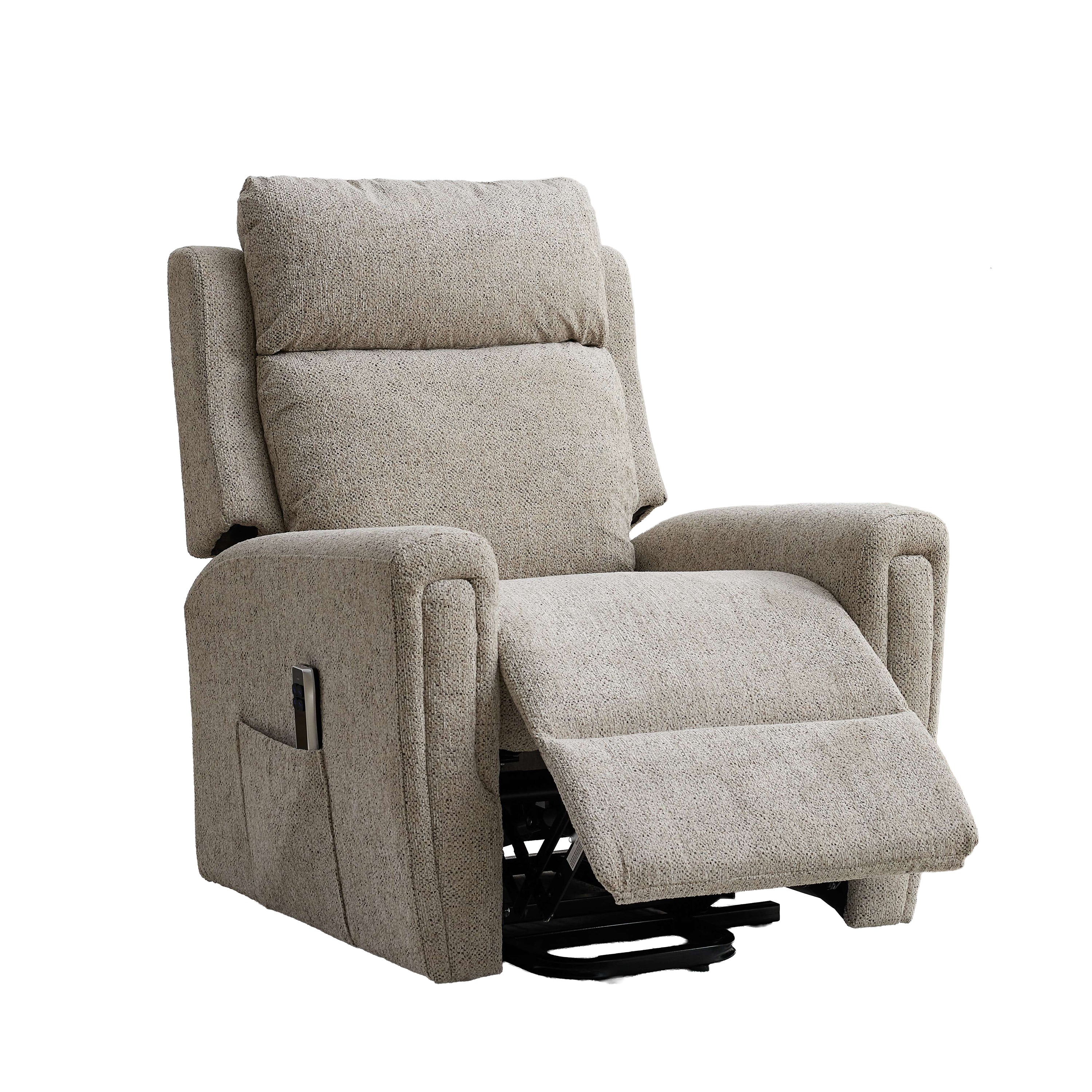 Mayfair Dual Motor Lift & Tilt Chair – Beige Fabric