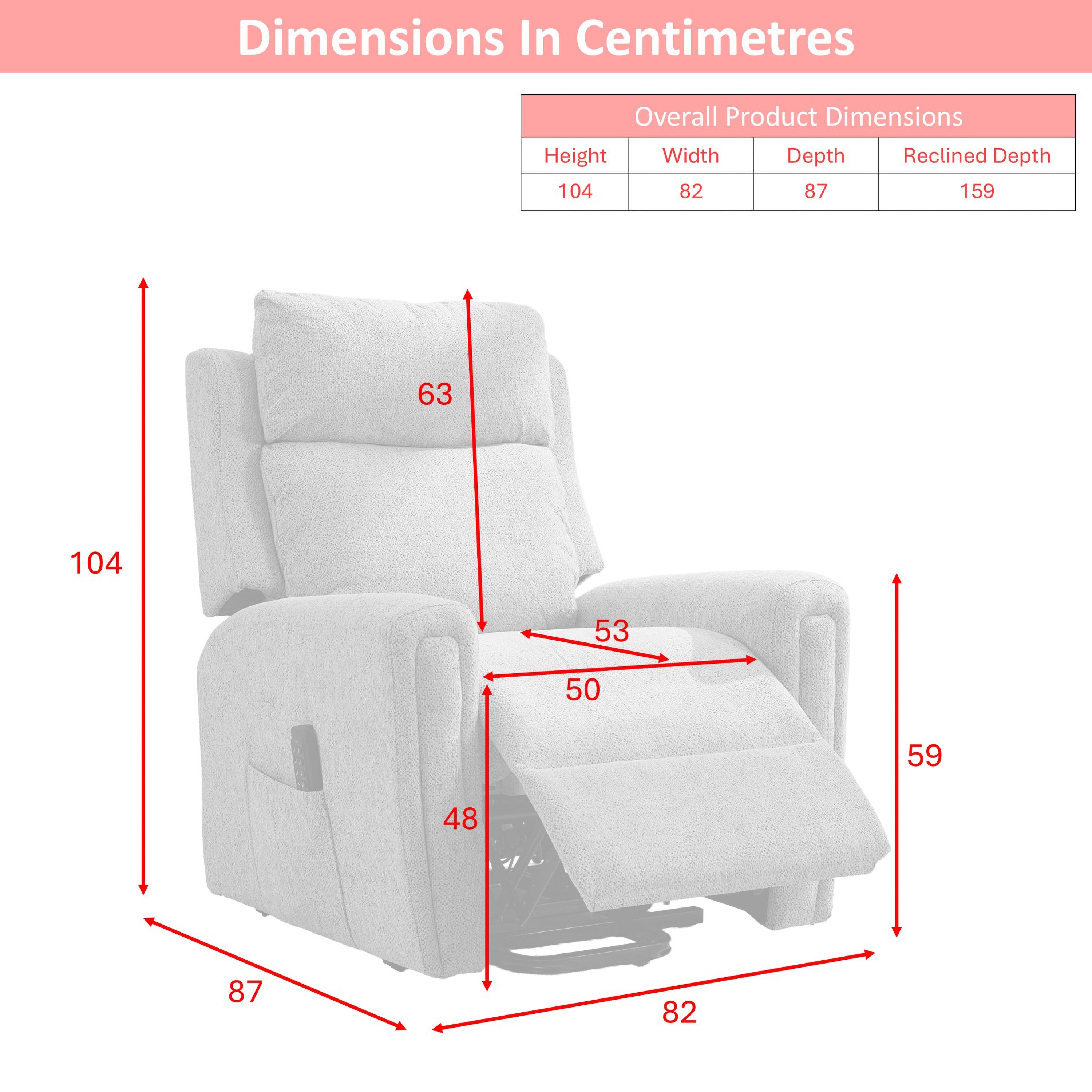 Mayfair Quad Motor Lift and Tilt Chair – Ash Fabric