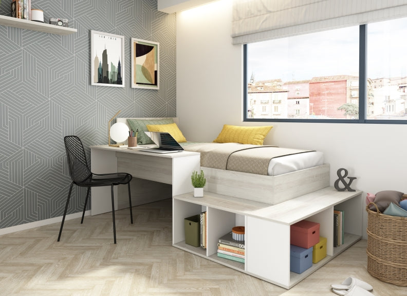 Trasman Blake Oak Bed W/Desk ***EXPRESS DELIVERY - LIMITED STOCK***