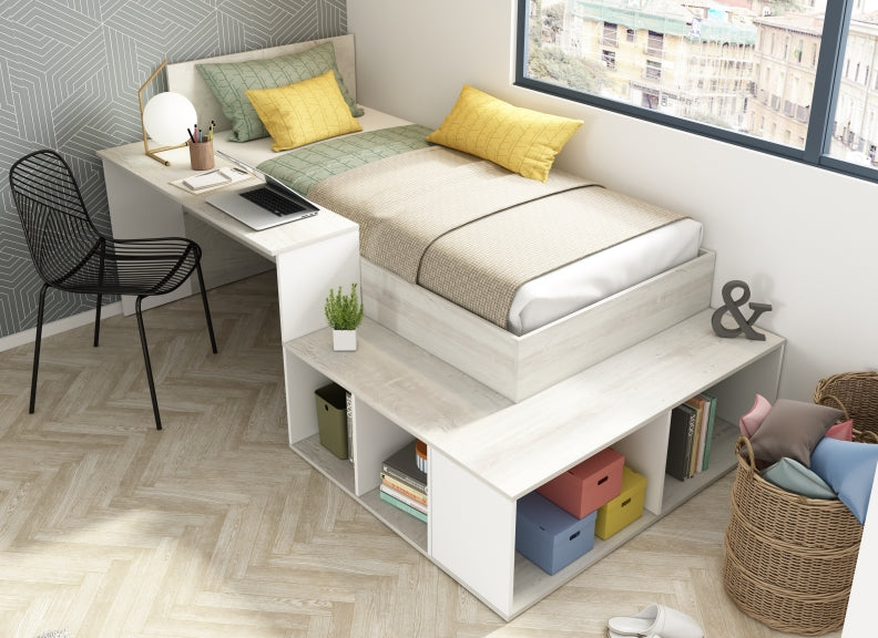 Trasman Blake Oak Bed W/Desk ***EXPRESS DELIVERY - LIMITED STOCK***
