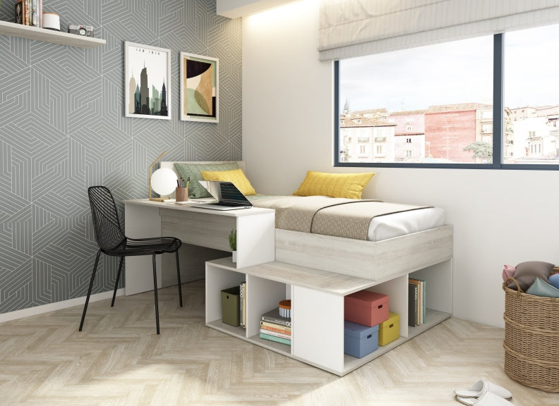 Trasman Blake Oak Bed W/Desk ***EXPRESS DELIVERY - LIMITED STOCK***