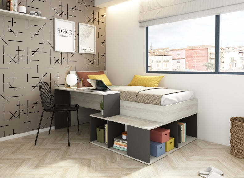 Trasman Blake Oak Bed W/Desk ***EXPRESS DELIVERY - LIMITED STOCK***