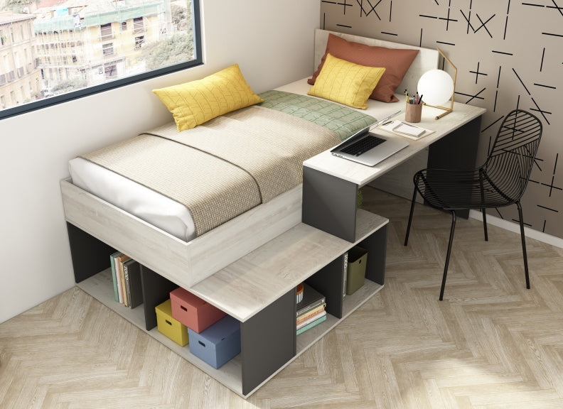 Trasman Blake Oak Bed W/Desk ***EXPRESS DELIVERY - LIMITED STOCK***