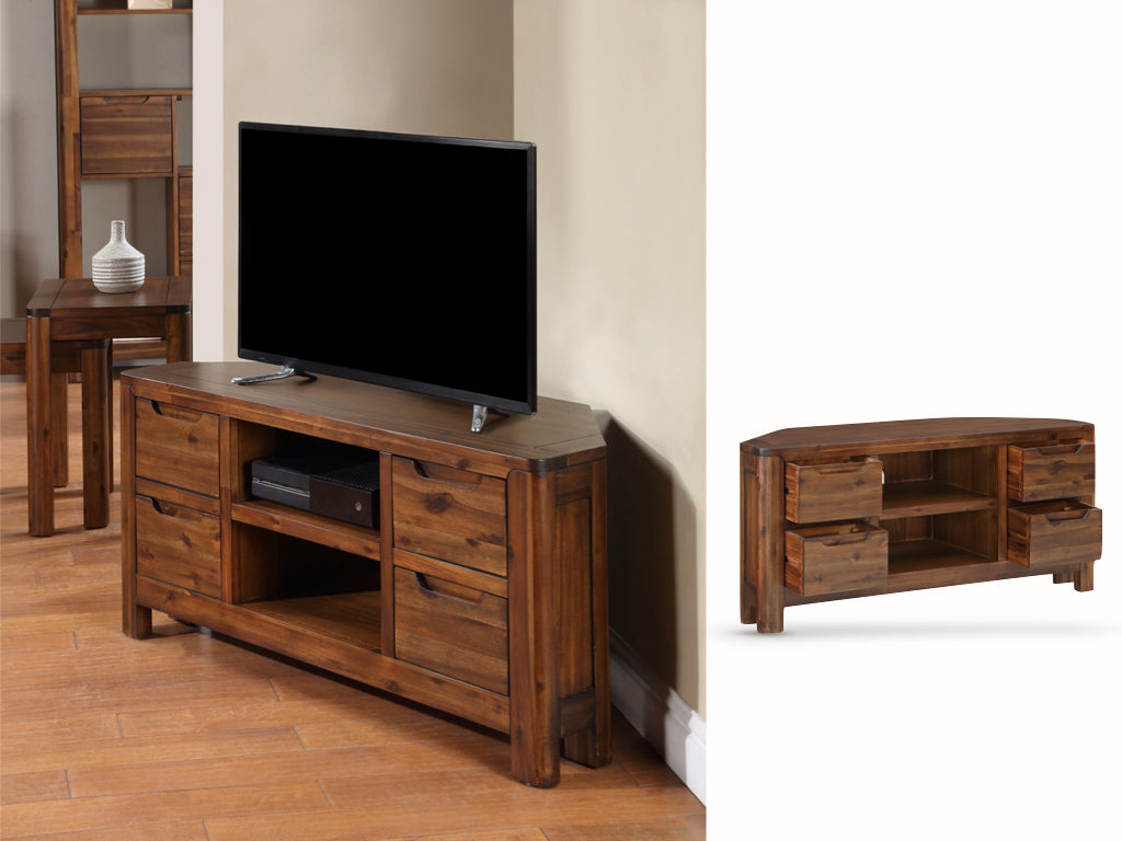 Acacia Wood Monterey Corner TV Unit