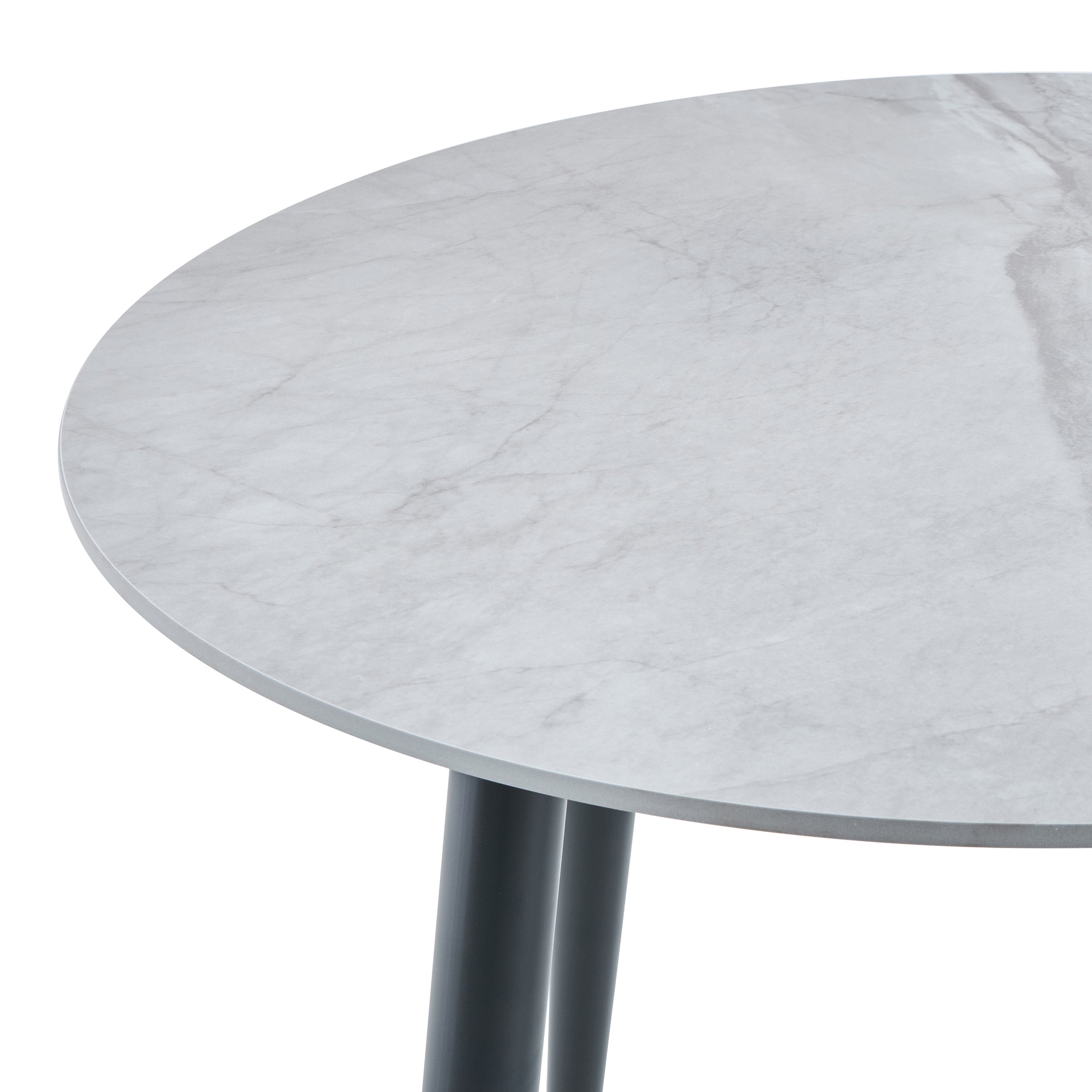 Argenta 90cm Dining Set - Light Grey Chairs
