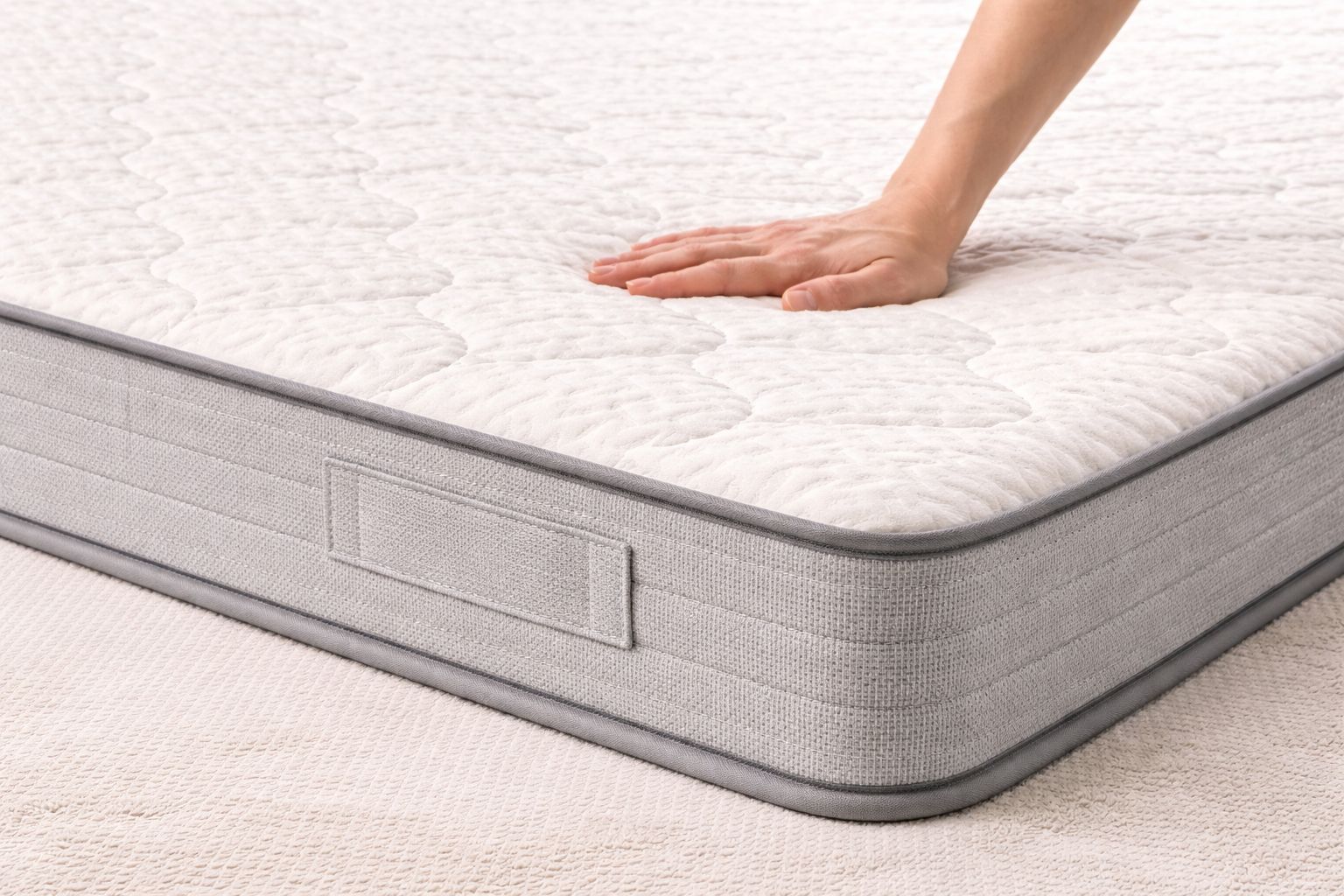 Mars Low Profile Foam Mattress – Quilted Fabric Cover with Firm Support (200x90cm)