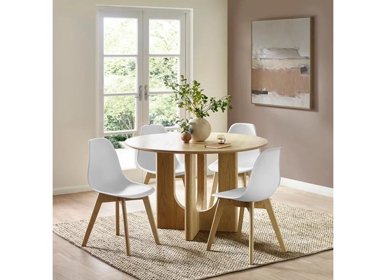 Two Agatha Dining Chairs In White, Grey Or Black